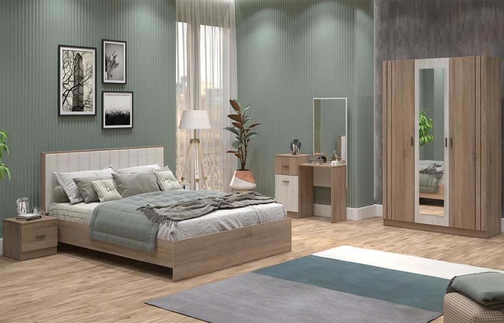 Cпальный набор Komo (с 3-дверным шкафом)-1