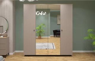 Domenika 4 Qapılı Dolab (Kapuçino)